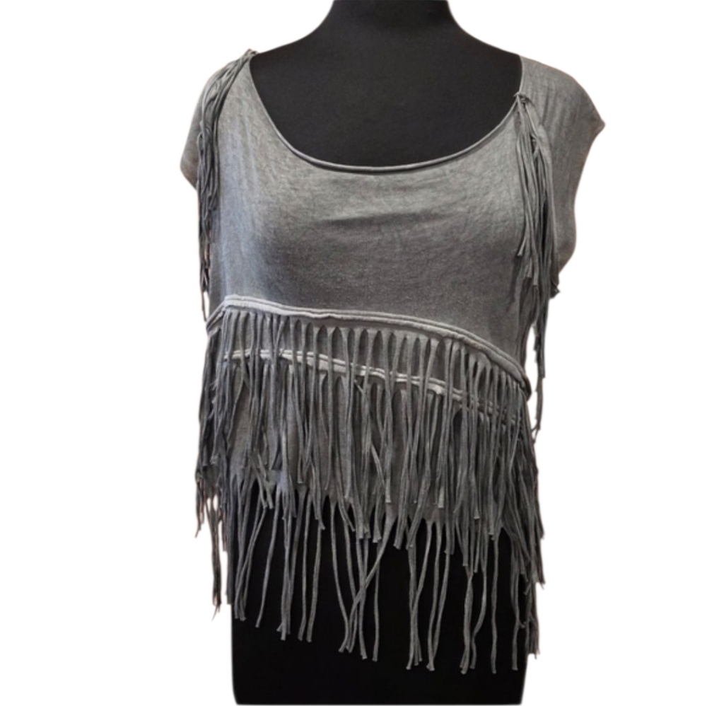 Festival Fringe Obsessed Women's Top Medium? Asymmetrical Boho Chic Tank
